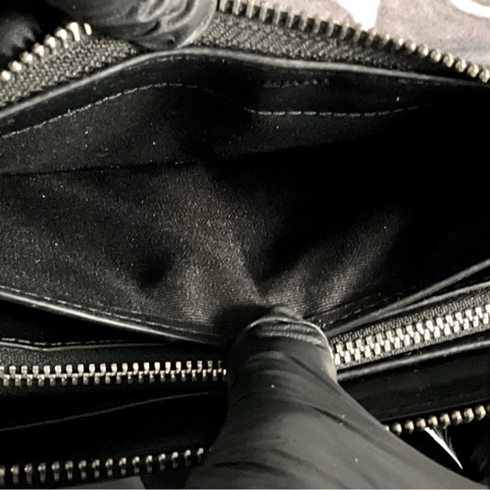 BURBERRY Smoke Check / Nova Check Plaid Leather Zip Around Wallet - Picture 10 of 11